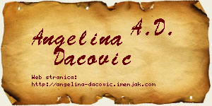 Angelina Dacović vizit kartica